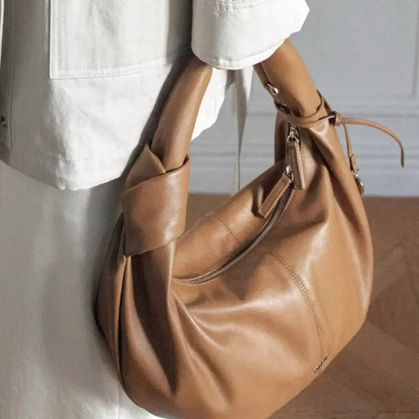 [BUNJANG] Hachette Twist Strap Mini Hobo Bag Camel / 하시에 트위스트 스트랩 미니백 호보백 카멜