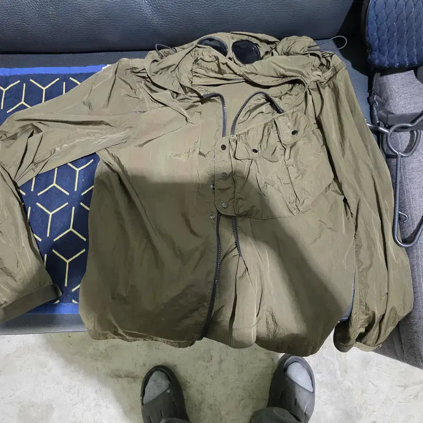 [BUNJANG] C.P. Company Chrome-R Goggle Jacket Olive Night / C.P.Company Chrome-R Goggle Jacket 고글자켓