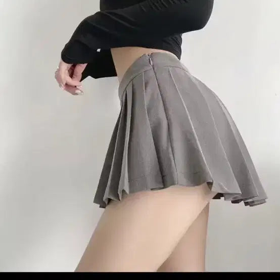 [BUNJANG] Pleated Skirt Grey Schoollook S / 플리츠 스커트 그레이 스쿨룩 s