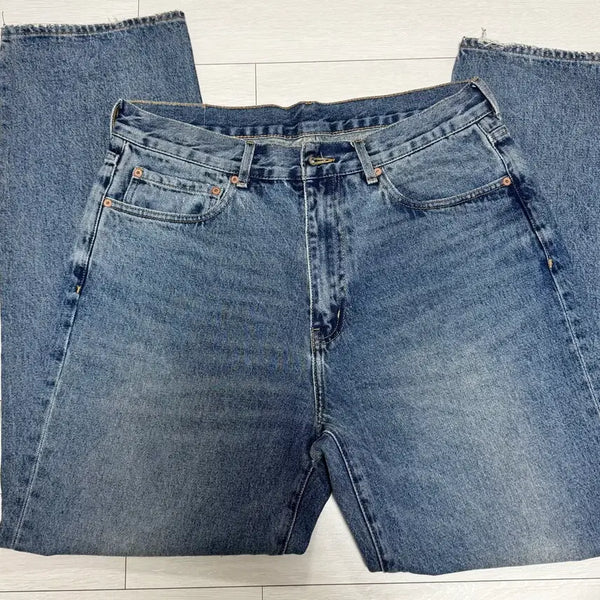 [BUNJANG] Outstanding Tapered Loose Fit Denim Pants / 아웃스탠딩 테이퍼드 루즈핏 데님팬츠