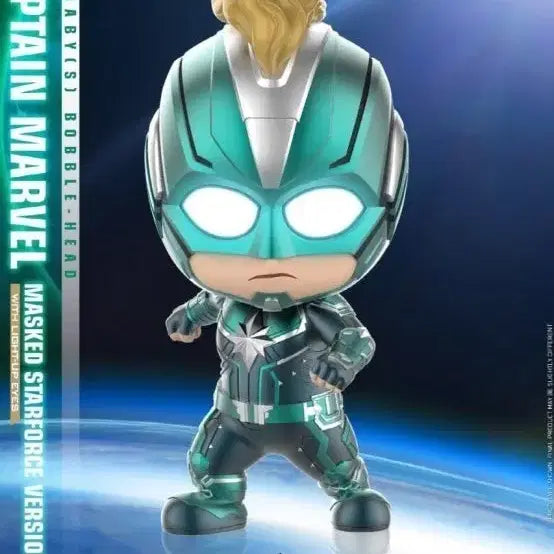 [BUNJANG] Hot Toys Cosbaby Captain Marvel (Masked Starforce Version) Bobble-Head Figure / 핫토이 코스베이비 캡틴 마블 (마스크 스타포스 버전)