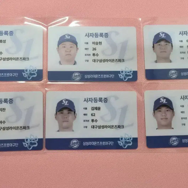 [BUNJANG] Samsung Lions Baseball Player Registration Cards - 16 Types / [판매] 삼성라이온즈 사자등록증 16종