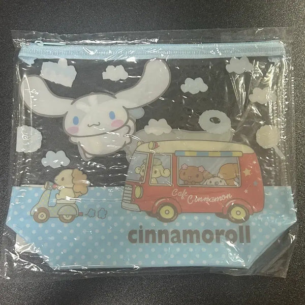 [BUNJANG] Cinnamoroll Friends Clear PVC Pouch Milk Mocha Cappuccino Chiffon Espresso / 시나모롤 프렌즈 투명 PVC 파우치 밀크 모카 카푸치노 쉬폰 에스프레소