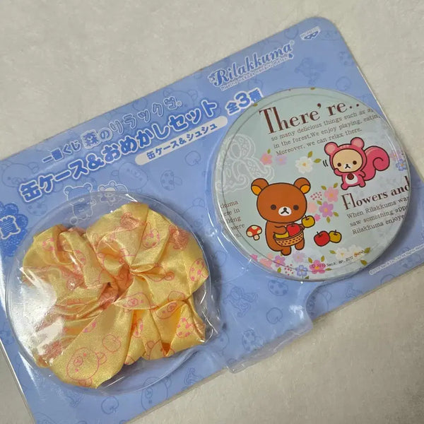 [BUNJANG] San-X Rilakkuma Scrunchie Tin Case / 리락쿠마 곱창 머리끈 틴케이스 고전 2010 산엑스 정품