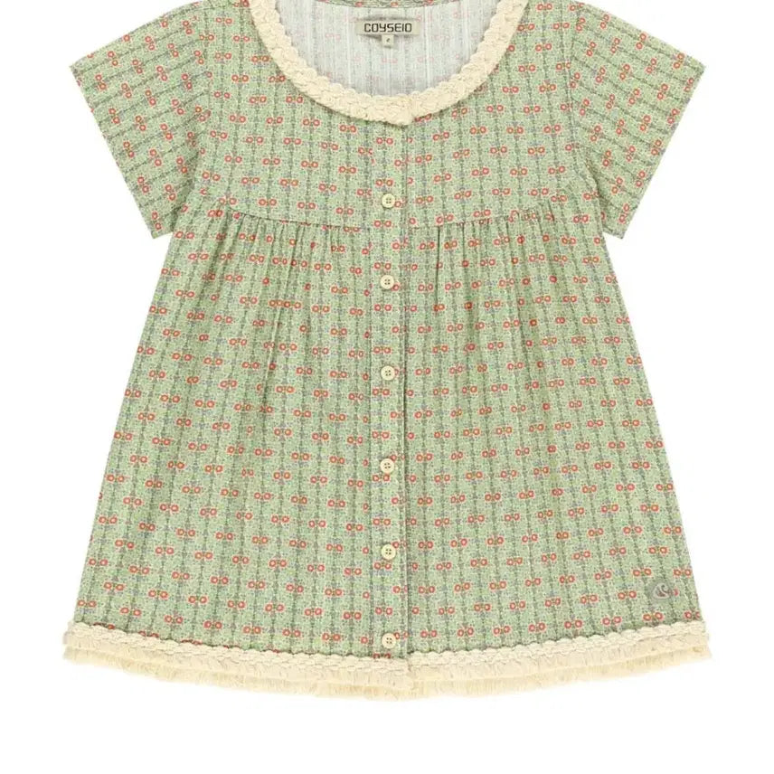 [BUNJANG] Koiseio Fringe Shirring Blouse Size 2 / 코이세이오 프린지 셔링 블라우스