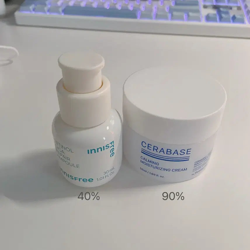 [BUNJANG] Innisfree Retinol Cica Repair Ampoule + Real Barrier Soothing Cream Set / 이니스프리 레티놀 시카흔적 앰플+리얼베리어 수딩크림