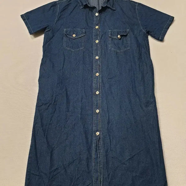 [BUNJANG] Chilli Coco Denim Shirt Dress / 칠리코코 청 데님 셔츠 원피스 여성105~110