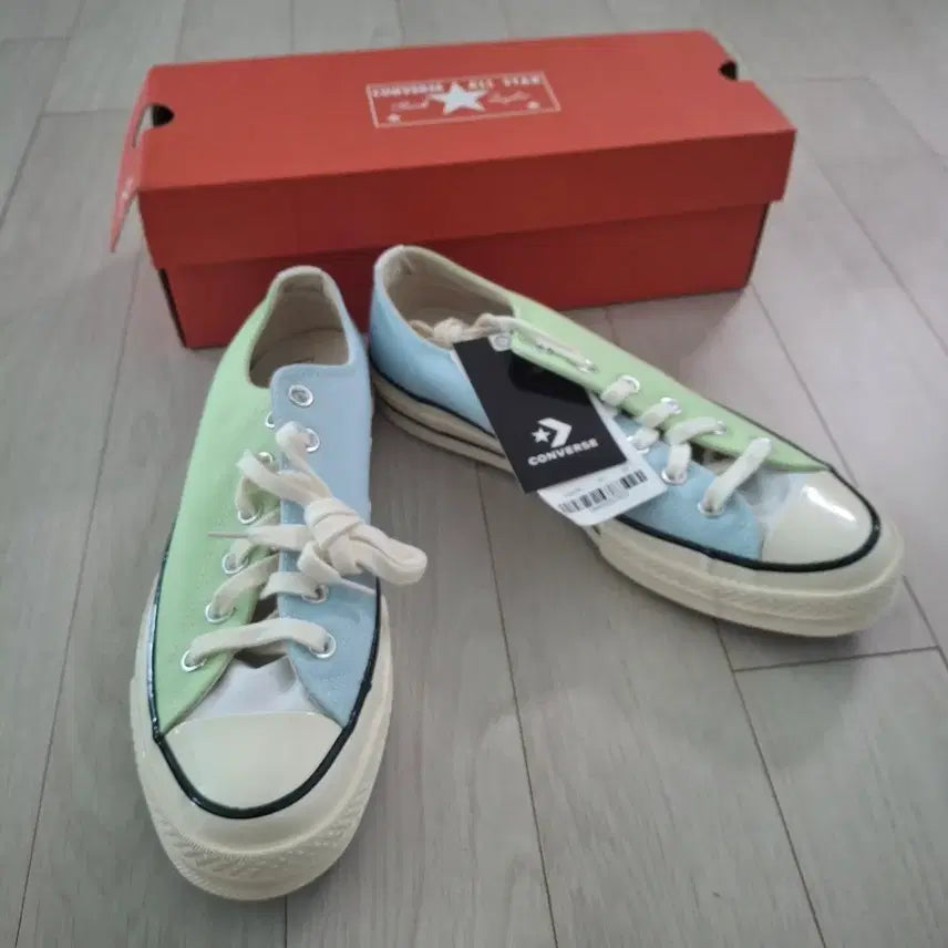 [BUNJANG] Converse Chuck 70 Low Mint & Sky Blue Pastel Sneakers (Size 265) / (새상품) 컨버스 척 70 로우 265