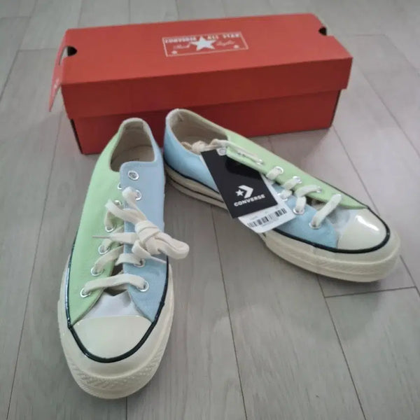 [BUNJANG] Converse Chuck 70 Low Mint & Sky Blue Pastel Sneakers (Size 265) / (새상품) 컨버스 척 70 로우 265