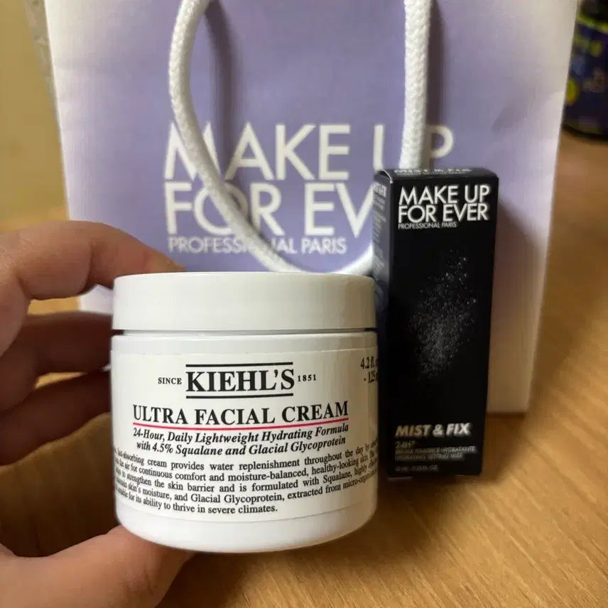[BUNJANG] Kiehl's Ultra Facial Cream 125ml with Makeup Forever Mist & Fix 6ml Mini / [새상품/메이크업포에버픽서 미니증정] 키엘 울트라 훼이셜 크림 125m