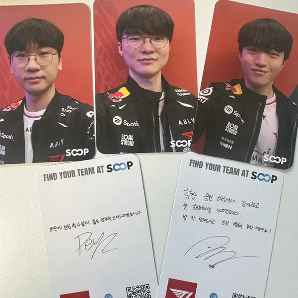 [BUNJANG] T1 Faker Signed Photocard / Msi T1 티원 포토카드 싸인 카드 판매 대전 msi