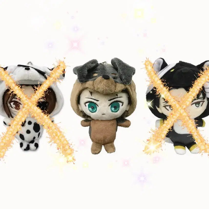 [BUNJANG] Attack on Titan Eren Yeager Plush Keychain Doll (El-moongi/Gal-moongi) Animaruco / 급처! 진격의거인 엘뭉이 에렌인형 키링 누이 갈뭉이 애니마루코