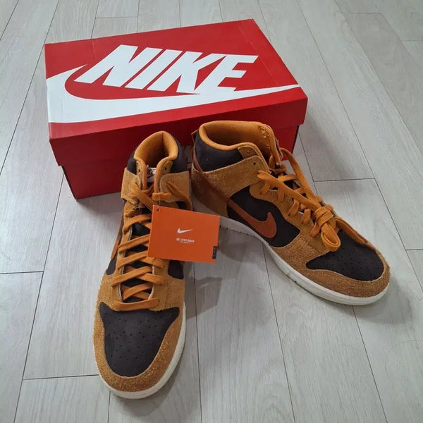 [BUNJANG] Nike Dunk High Retro Premium Dark Curry / (새상품) 나이키 덩크 하이 레트로 프리미엄 다크 커리