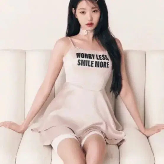 [BUNJANG] Jang Won Young Satin Mini Dress / 유희 장원영 원피스 새틴 미니 드레스