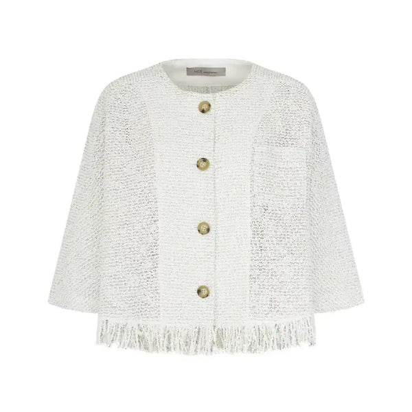 [BUNJANG] MOE Tweed Tassel Jacket Ivory / 모에(MOE) 트위드 수술자켓 55-66 새상품