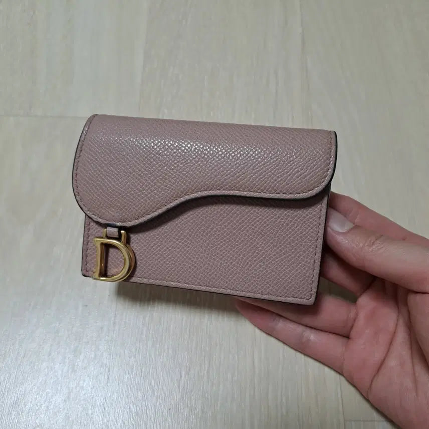 [BUNJANG] Dior Saddle Card Holder Pink Beige / [100%/정품] 디올 새들 카드지갑 핑크베이지