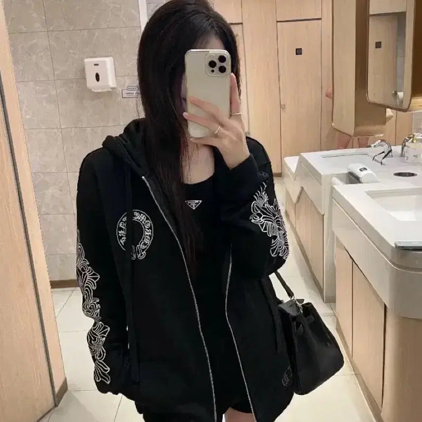 [BUNJANG] Chrome Style Hooded Sweatshirt / 새상품 크롬 스타일 후드집업 수입의류 교신가능
