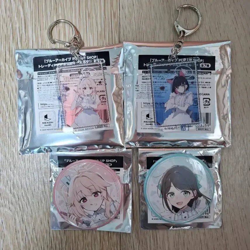 [BUNJANG] Blue Archive Animate Acrylic Keyring and Badge Set / 블루아카이브 애니메이트 키링, 뱃지
