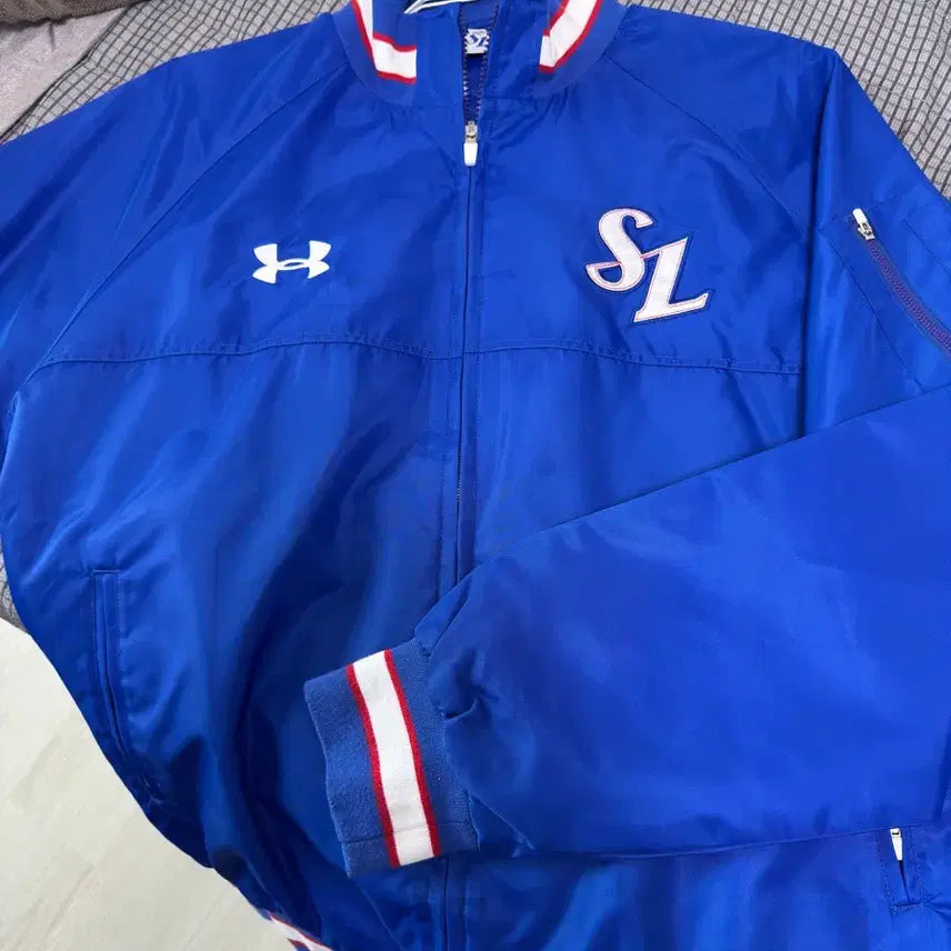 [BUNJANG] Samsung Lions Under Armour Issued Player Jacket 110 / 삼성라이온즈 언더마머 점퍼 자켓 지급용