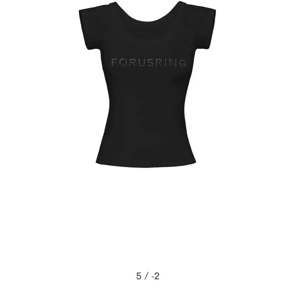 [BUNJANG] Poring Jewelry Black T-shirt / 포어링 쥬얼티