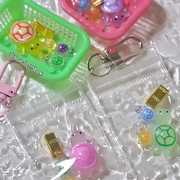 [BUNJANG] Lucky Turtle Gold Bar Pouch Keyring / 행운거북이 골드바 파우치키링-!! 내맘대로 조합ok~