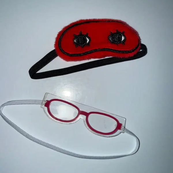 [BUNJANG] Gintama Sougo Okita Sleep Mask + Satsuki M tenei Glasses Set / 은혼 소고 룩업 안대 + 삿짱 안경