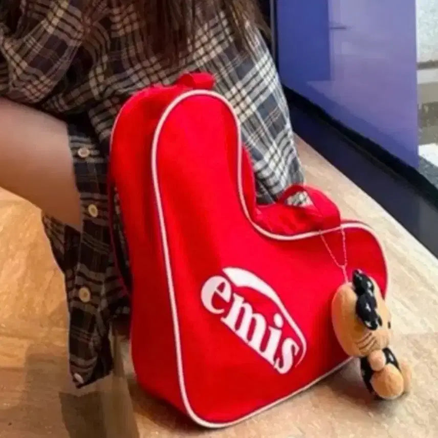 [BUNJANG] EMIS Heart Bag Red / 이미스 EMIS 하트 가방 레드
