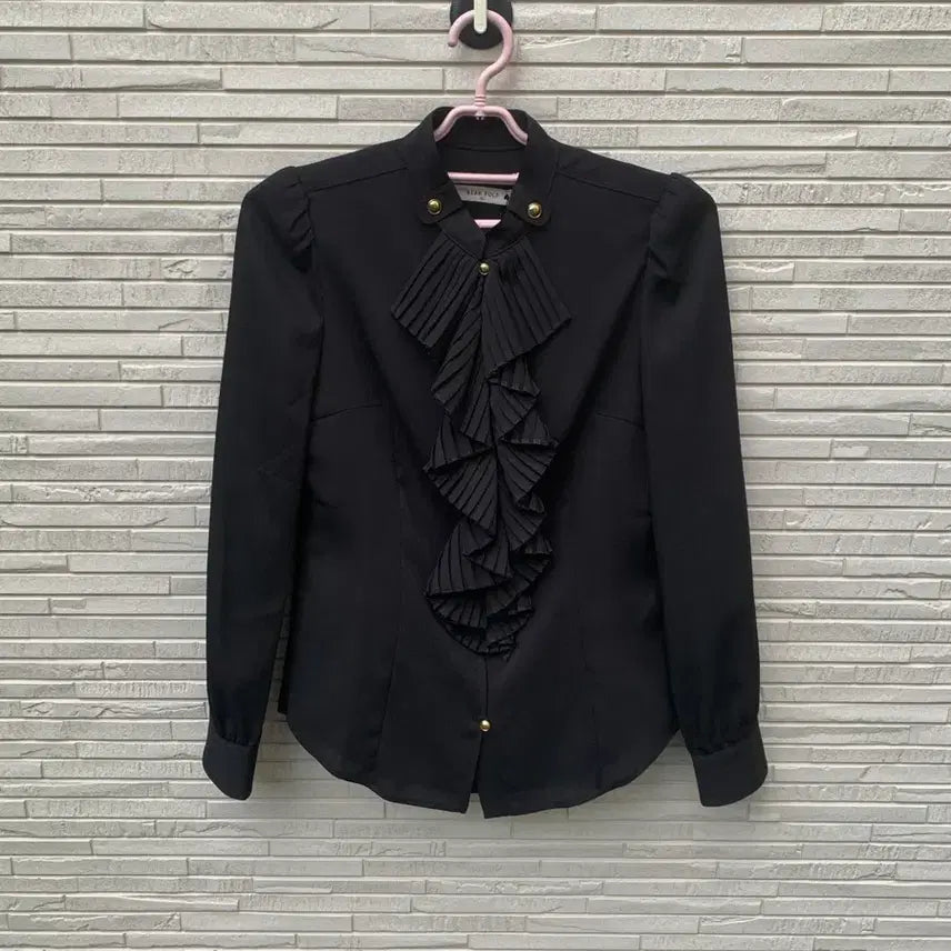 [BUNJANG] Bean Pole Trimmed Blouse / 빈폴 트리밍 블라우스 (black)