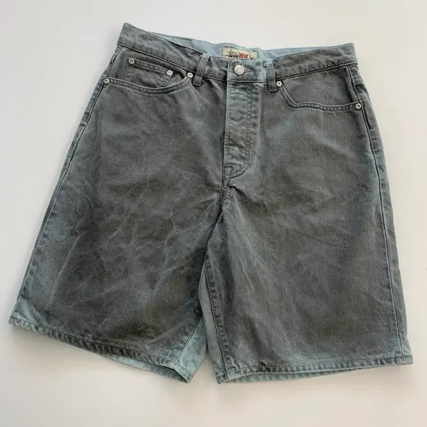 [BUNJANG] Stussy Grey Denim Shorts / 스투시 그레이 데님 반바지