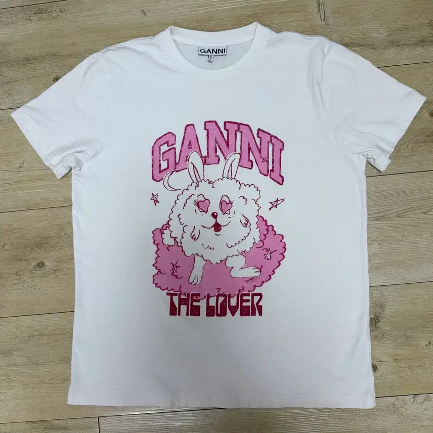 [BUNJANG] GANNI Love Bunny Short Sleeve T-Shirt / 가니 러브 버니 반팔 티셔츠