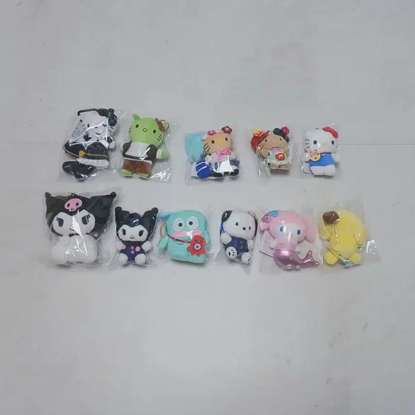 [BUNJANG] Sanrio Plush Keychains Bundle Set / 산리오 인형뽑기 인형 키링 일괄1