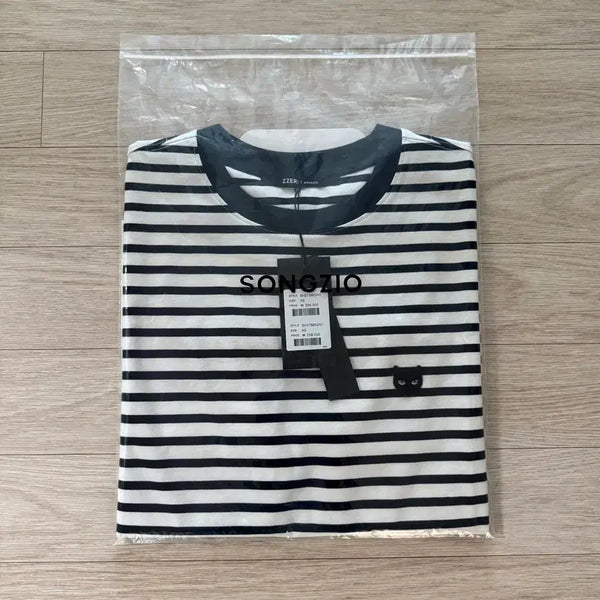 [BUNJANG] Songzio Zzero Retro Future T-Shirt Navy XS / [새제품] 송지오 지제로 레트로 퓨처 티셔츠 네이비 - XS