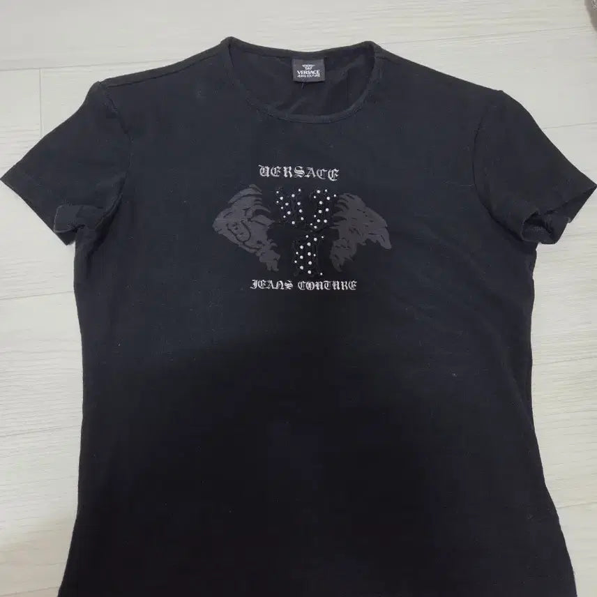 [BUNJANG] Versace Jeans Couture Short Sleeve T-Shirt Black / 베르사체 진스 꾸뛰르 반팔 티셔츠 블랙