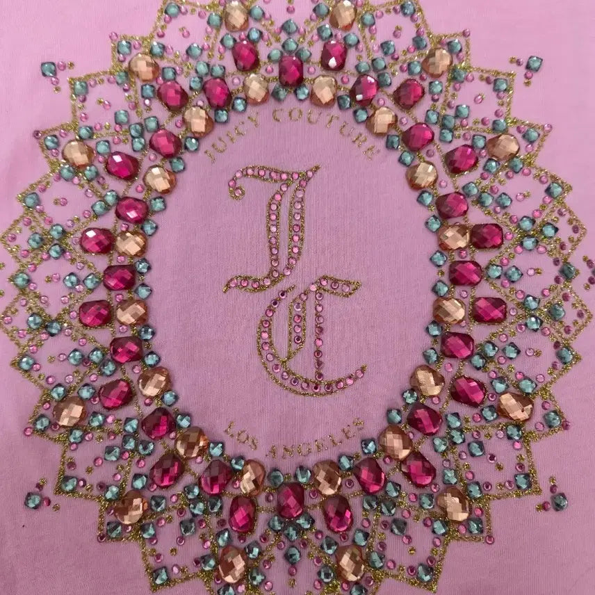 [BUNJANG] Juicy Couture Pink Jewel T-Shirt / 쥬시 꾸뛰르 핑크 보석 티셔츠