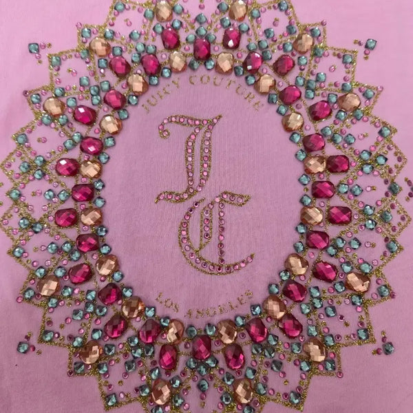 [BUNJANG] Juicy Couture Pink Jewel T-Shirt / 쥬시 꾸뛰르 핑크 보석 티셔츠