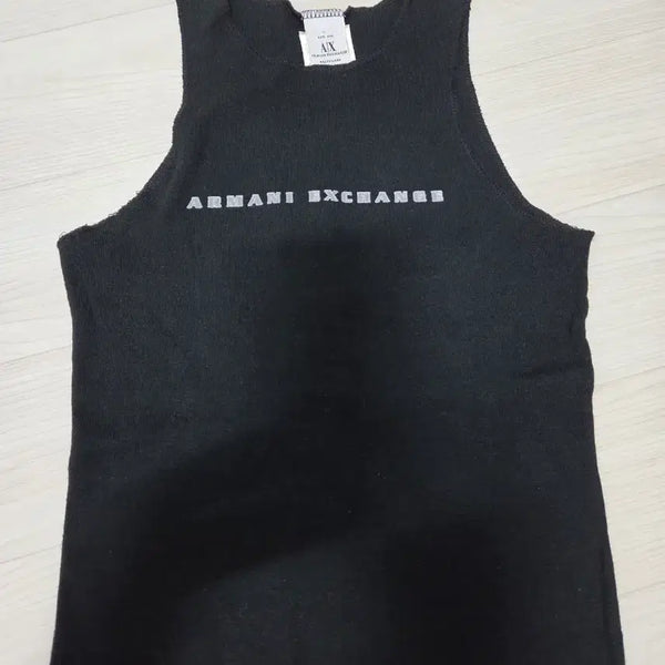 [BUNJANG] Armani Exchange Sleeveless T-Shirt Black / 아르마니 익스체인지 민소매 티셔츠 블랙