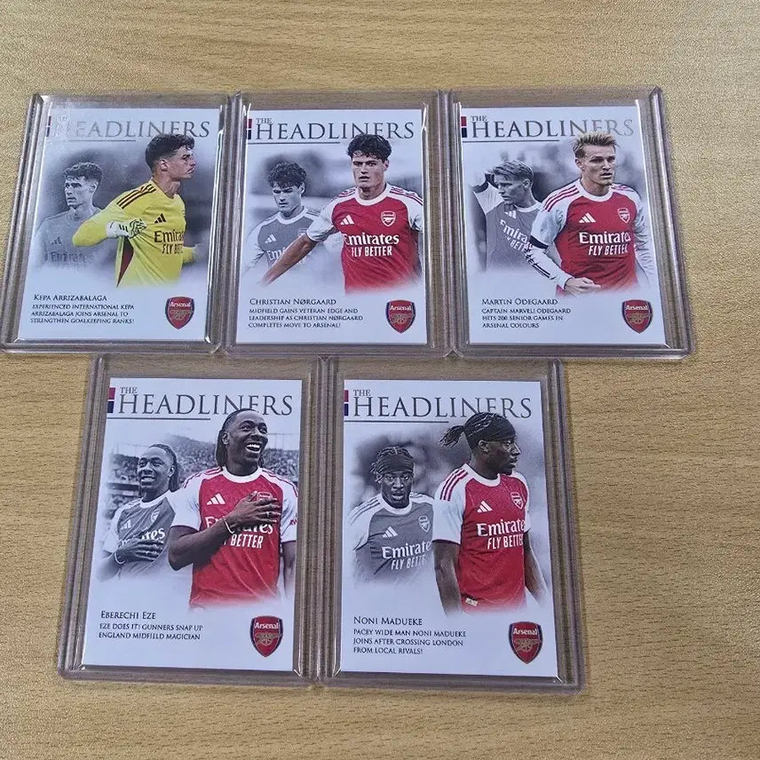 [BUNJANG] Futera Headliners 2025 Arsenal 149 Limited Edition Card Set / 2025 퓨테라 헤드라이너 아스날 149한정 5장랏 -516-