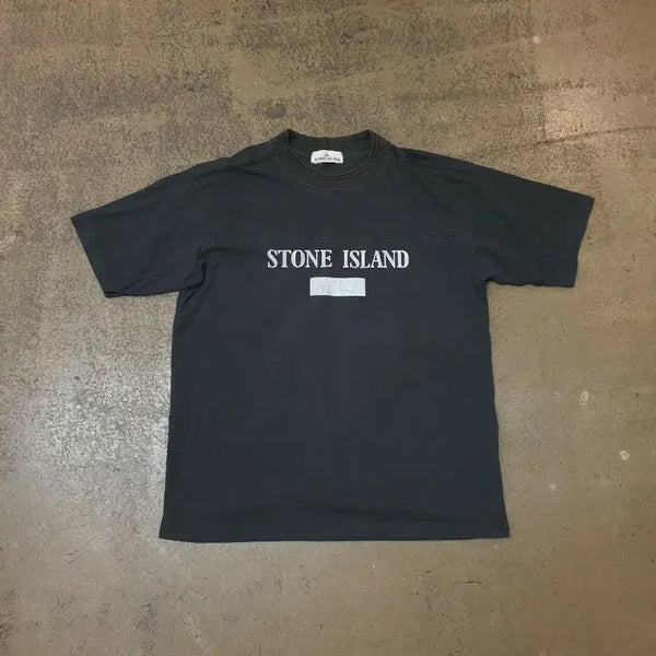 [BUNJANG] Stone Island Black Logo T-Shirt L / 스톤아일랜드 블랙 로고 반팔티 L