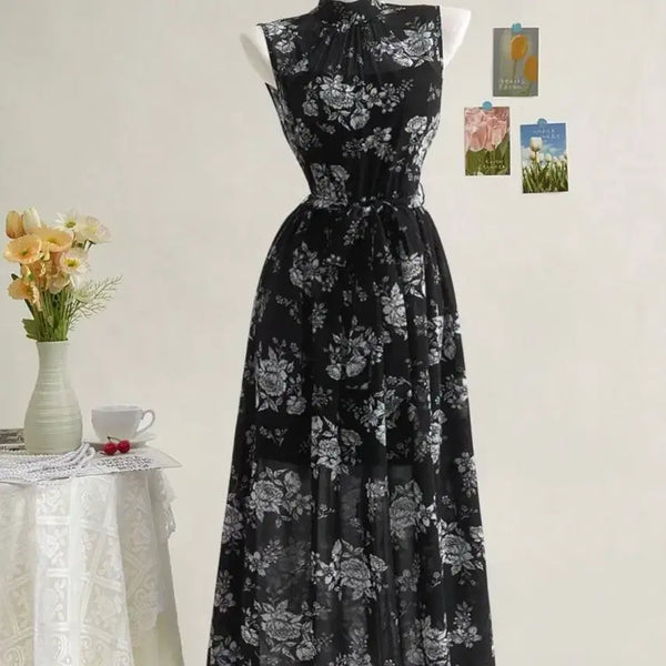 [BUNJANG] Floral Print Long Dress / 스나계 일녀 원피스