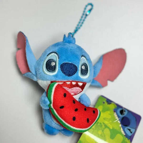 [BUNJANG] Disney Stitch Watermelon Plush Keychain 10cm / 디즈니 스티치 수박 인형 키링 10cm 새상품 정품