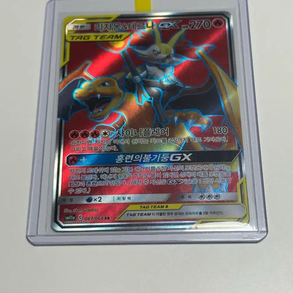 [BUNJANG] Charizard & Braixen GX Tag Team Special Illustration Rare / 포켓몬카드 리자몽&테르나 GX 태그팀 특일 SR