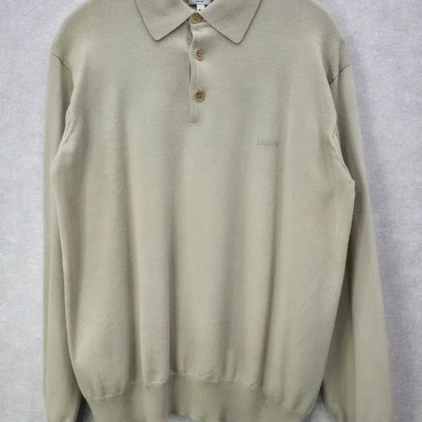 [BUNJANG] Armani Collezioni Classic Collar Knit Beige / 아르마니 꼴레지오니 카라 니트 ARMANI COLLEZIONI