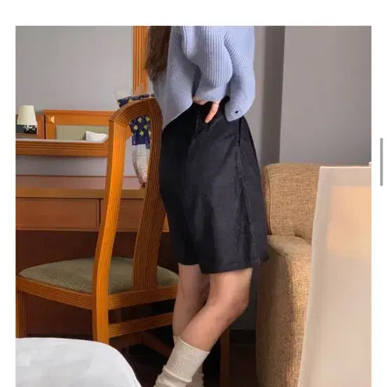 [BUNJANG] Corduroy Shorts Black / 골덴 반바지 블랙