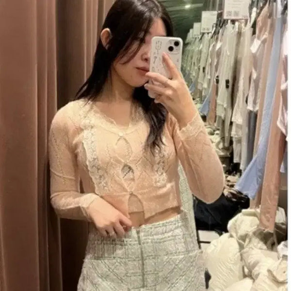 [BUNJANG] Zara Cardigan Bustier & Check Tweed Pants Set / 자라 가디건뷔스티에 + 체크트위드팬츠 새상품