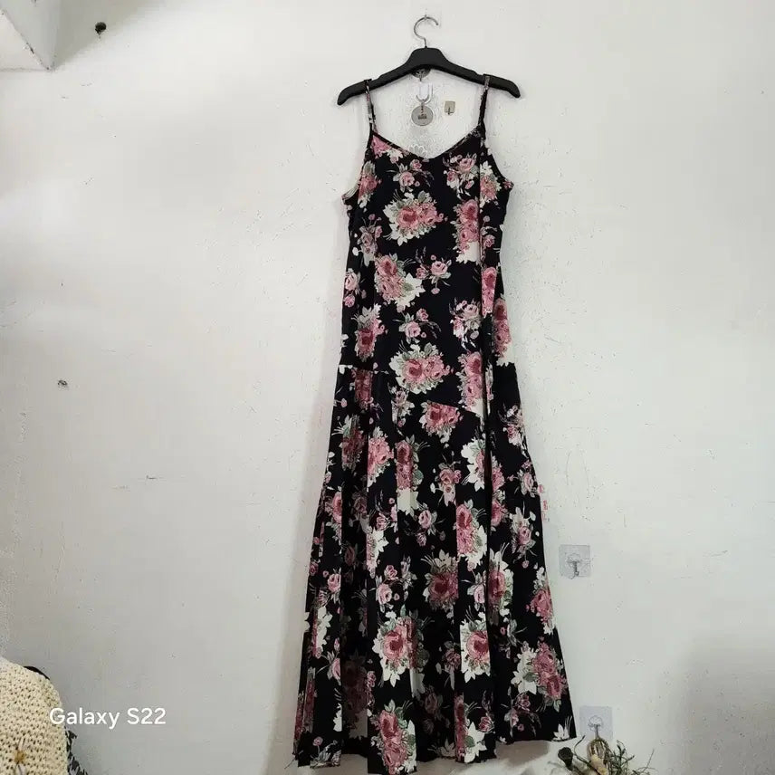 [BUNJANG] Floral Pattern Long Dress / 플로럴 패턴 롱 원피스