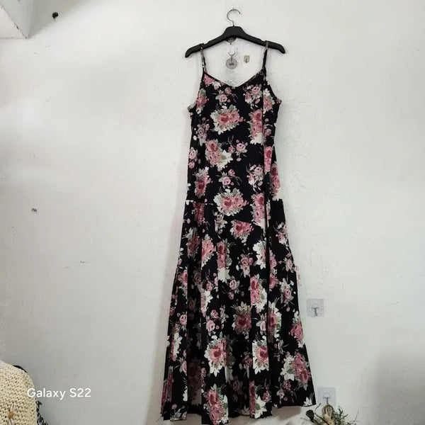 [BUNJANG] Floral Pattern Long Dress / 플로럴 패턴 롱 원피스