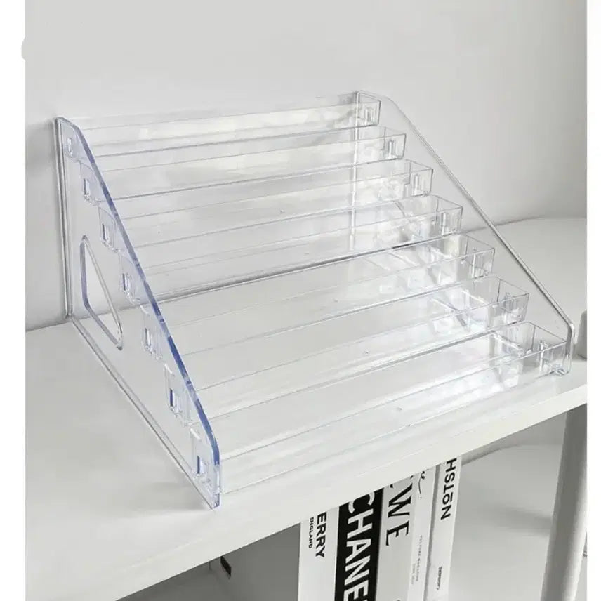 [BUNJANG] Clear 7-Tier Cosmetic & Postcard Organizer / 투명 7단 화장품 엽서 정리대