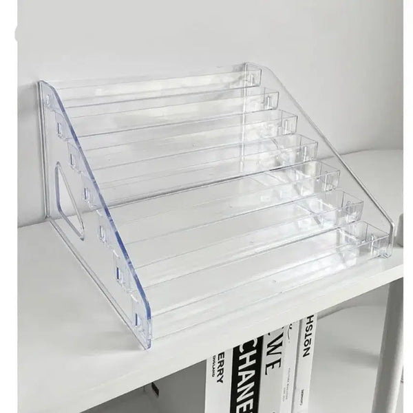 [BUNJANG] Clear 7-Tier Cosmetic & Postcard Organizer / 투명 7단 화장품 엽서 정리대