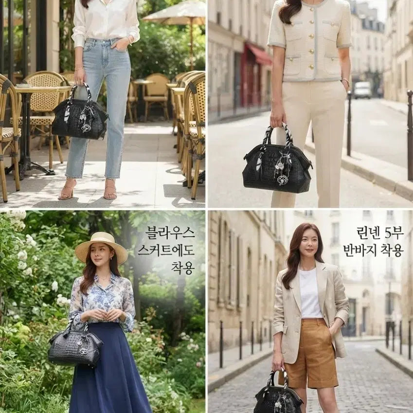 [BUNJANG] Merley Allen Genuine Crocodile Leather Tote Bag Medium / 악어백 메레이알렌