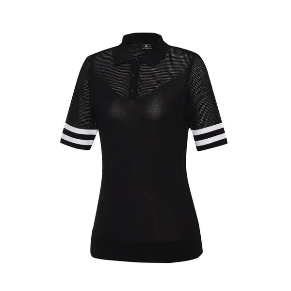 [BUNJANG] W.ANGLE Women's Short Sleeve Knit Polo Shirt / W.ANGLE 여성 골프 cf스카시 조직 반팔 니트